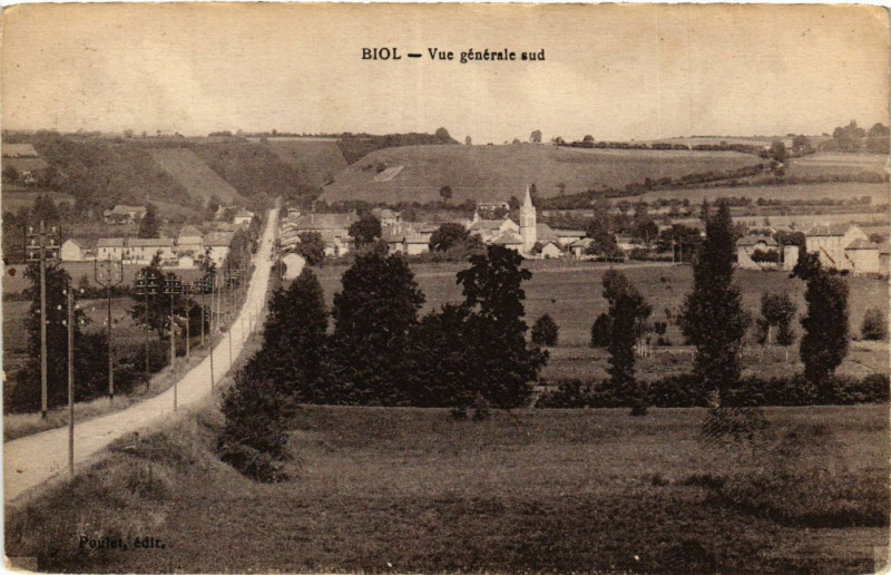Carte postale ancienne Biol - Vue générale sud à Biol
