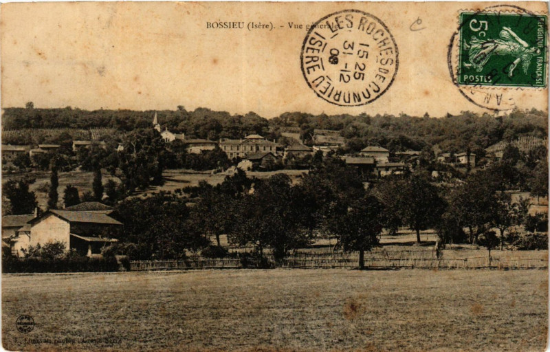 Carte postale ancienne Bossieu - Vue générale à Bossieu