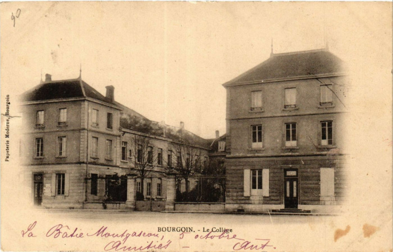 Carte postale ancienne Bourgoin - Le College