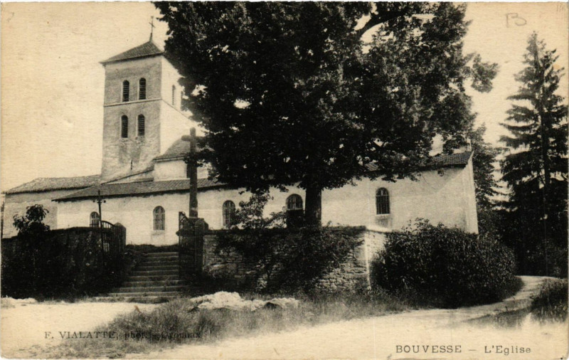 Carte postale ancienne Bouvesse - L'Eglise