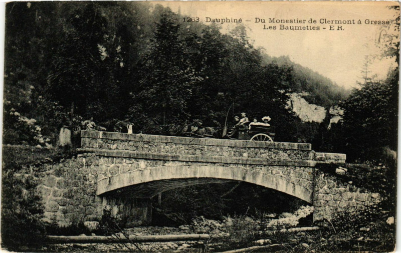 Carte postale ancienne Dauphiné - Du Monestier de Clermont a Gresse - Les Baumeties à Monestier-de-Clermont