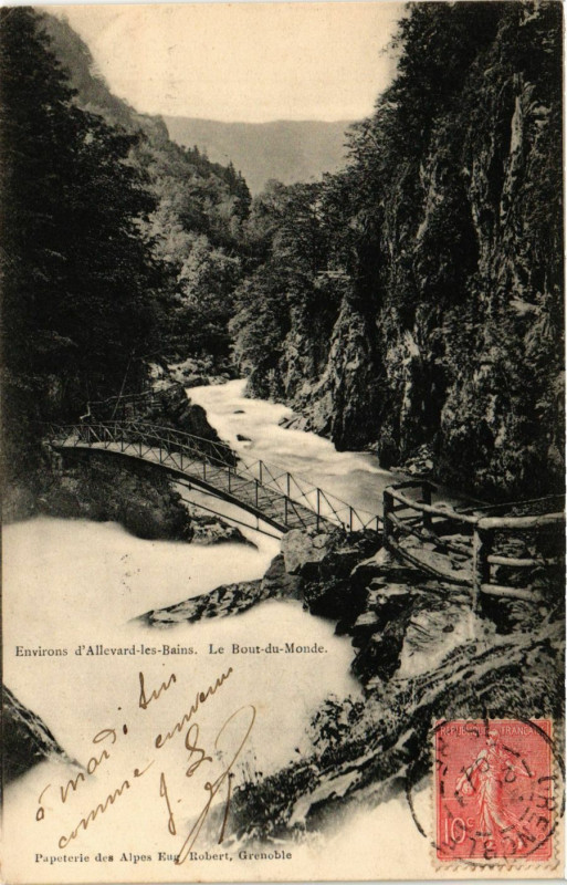 Carte postale ancienne Env. d'Allevard-les-Bains - Le Bout-du-Monde à Allevard