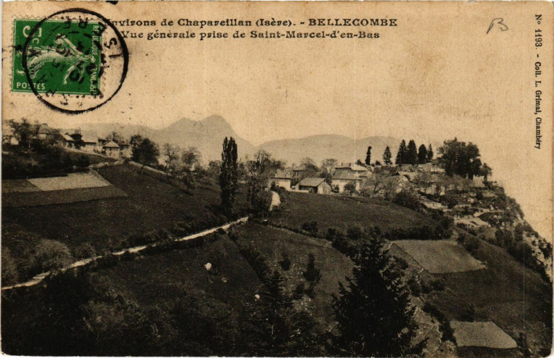 Carte postale ancienne Env. de Chapareillan - Bellecombre - Vue générale à Chapareillan
