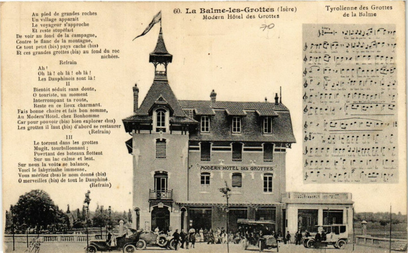 Carte postale ancienne La Balme-les-Grottes - Modern Hotel des Grottes à La Balme-les-Grottes