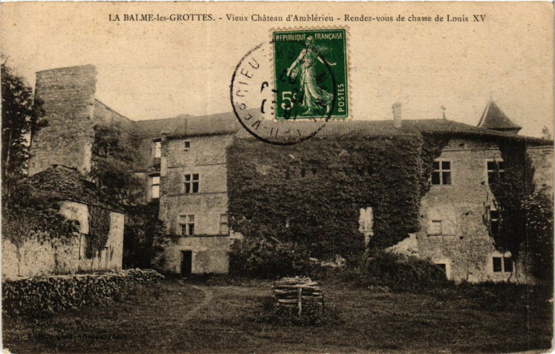 Carte postale ancienne La Balme-les-Grottes - Vieux Chateau d'Amblerien - Rendez-vous à La Balme-les-Grottes