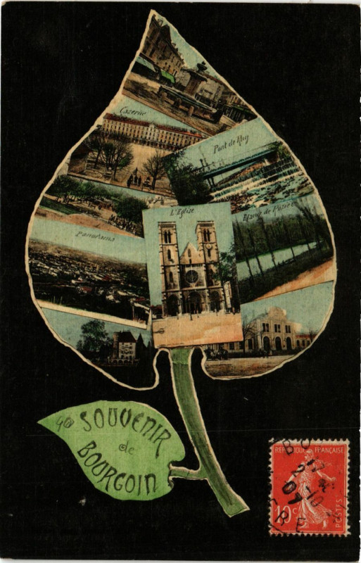 Carte postale ancienne Souvenir de Bourgoin