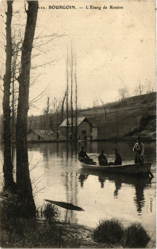 Carte postale ancienne Bourgoin - L'Etang de Rosiere