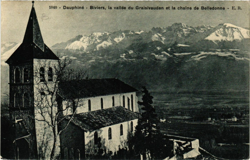 Carte postale ancienne Dauphiné - Biviers la vallée du Gresivaudan et la chaine de à Biviers