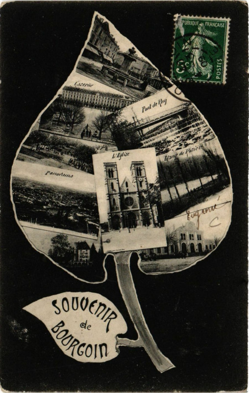 Carte postale ancienne Souvenir de Bourgoin