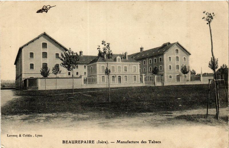 Carte postale ancienne Beaurepaire - Manufacture des Tabacs à Beaurepaire