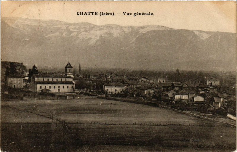 Carte postale ancienne Chatte - Vue générale à Chatte