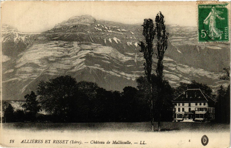 Carte postale ancienne Allieres et Risset - Chateau de Mallissolle
