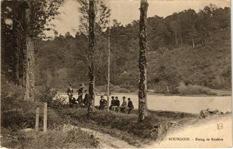 Carte postale ancienne Bourgoin - Etang de Rosiere
