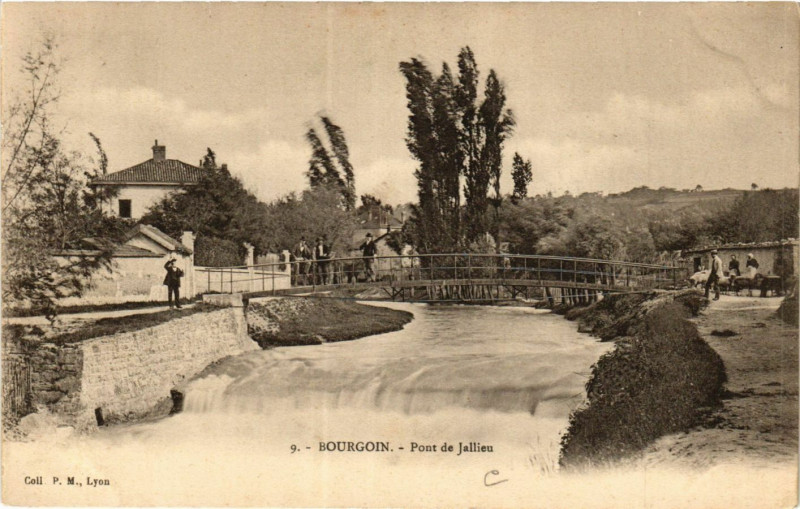Carte postale ancienne Bourgoin - Pont-de-Jailleu