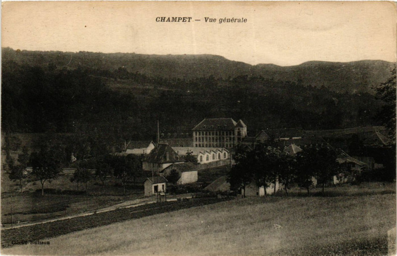 Carte postale ancienne Champet - Vue générale
