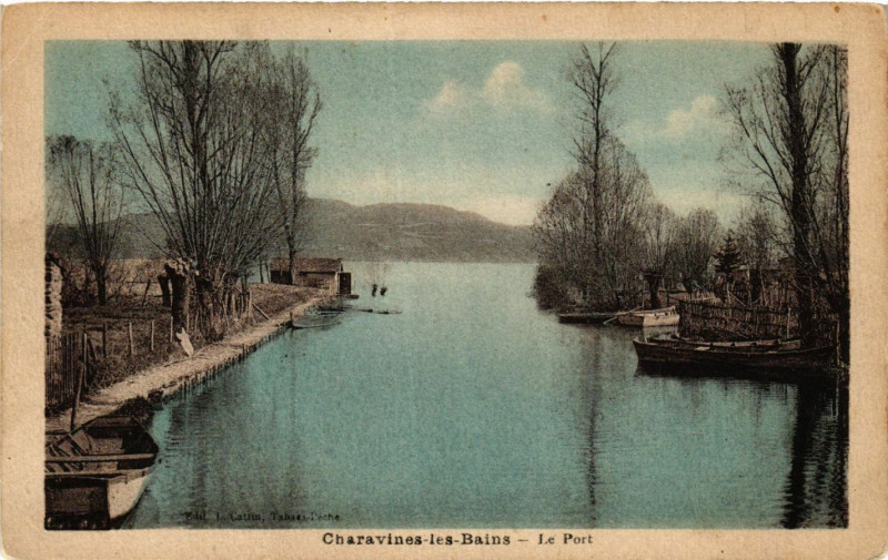 Carte postale ancienne Charavines-les-Bains - Le Port à Charavines
