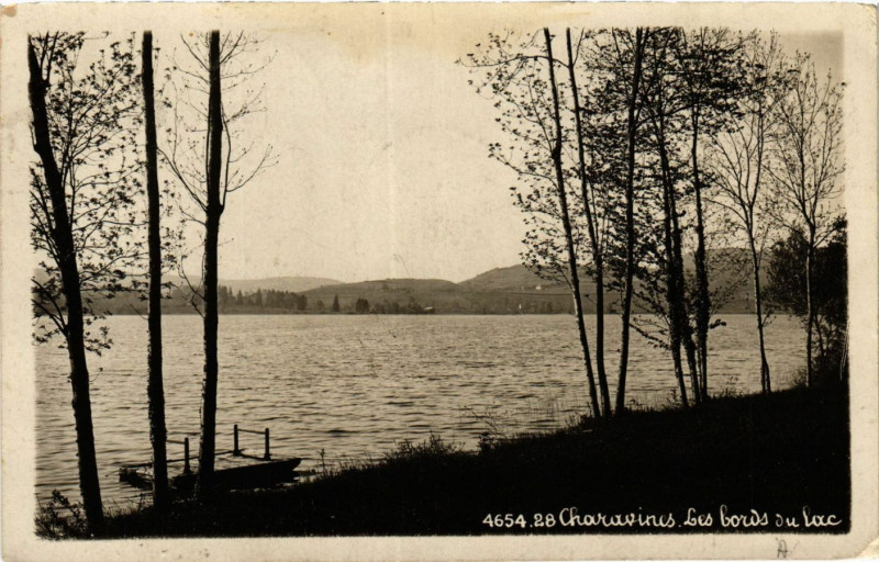Carte postale ancienne Charavines Les bords du lac à Charavines