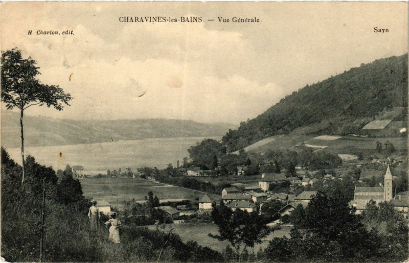 Carte postale ancienne Charavines-les-Bains - Vue générale à Charavines