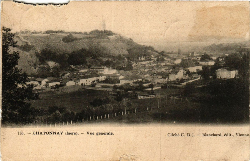 Carte postale ancienne Chatenay - Vue générale à Châtenay