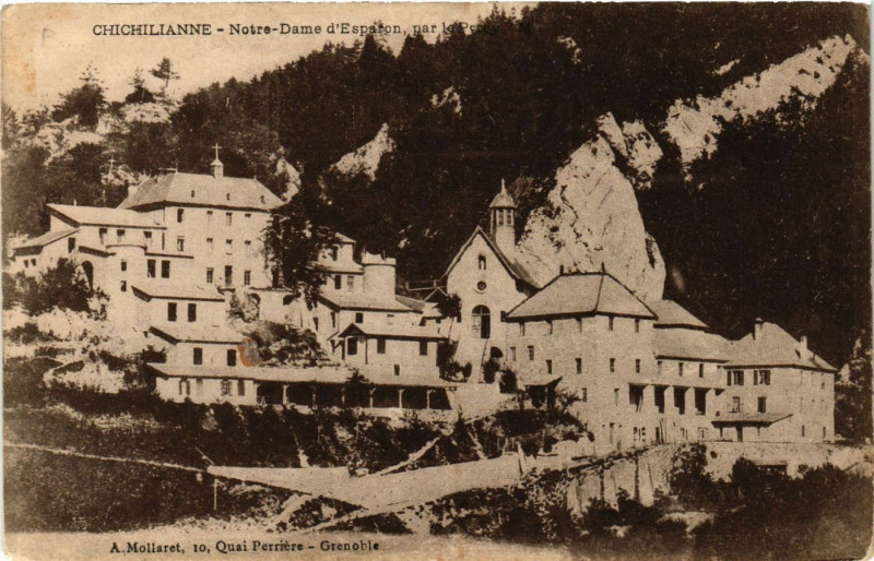 Carte postale ancienne Chichilianne - Notre-Dame d'Esparon par le Perriere à Chichilianne