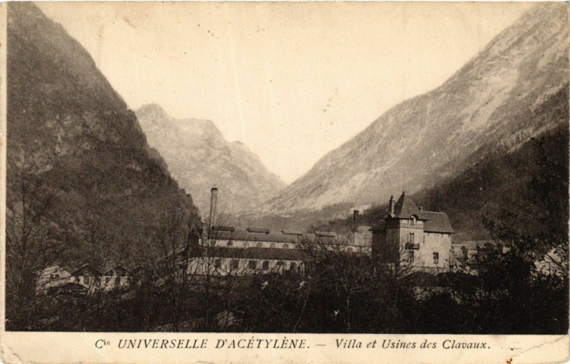 Carte postale ancienne Cle Universelle d'Acetylene - Villa et Usines des Clavaux