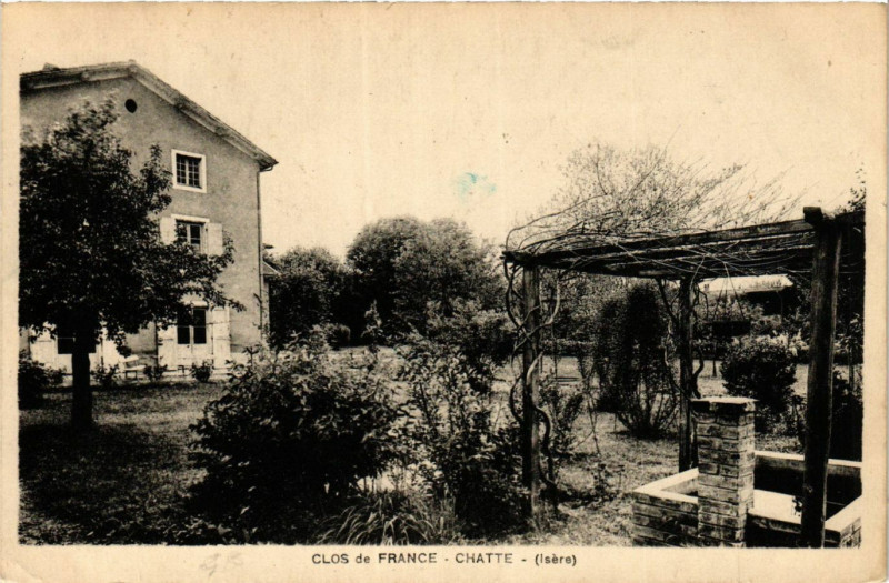 Carte postale ancienne Clos de France - Chatte - à Chatte