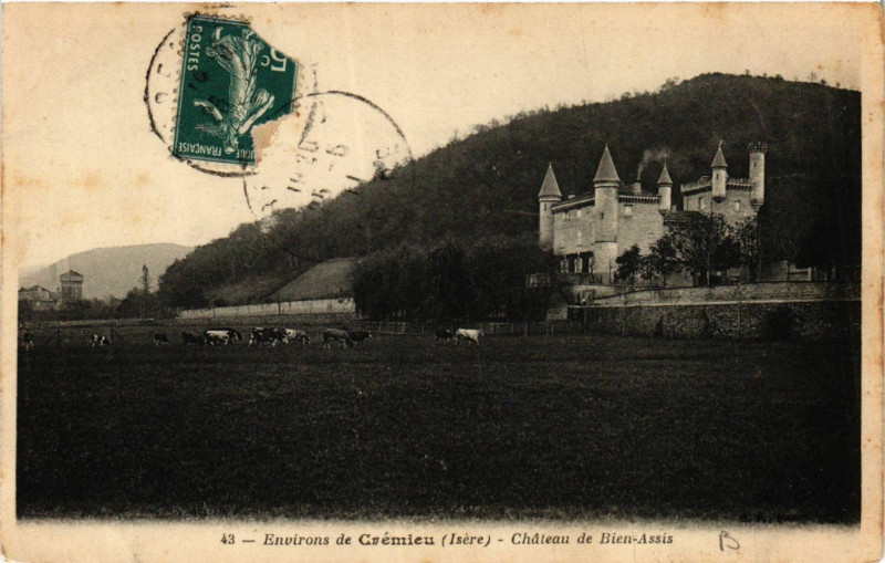 Carte postale ancienne Env. de Cremieu - Chateau de Bien-Assis à Crémieu