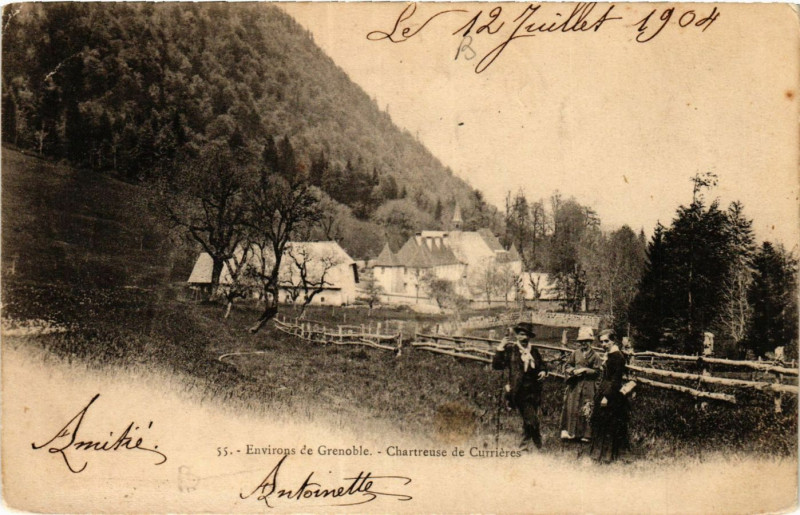Carte postale ancienne Env. de Grenoble - Chartreuse de Currieres à Grenoble