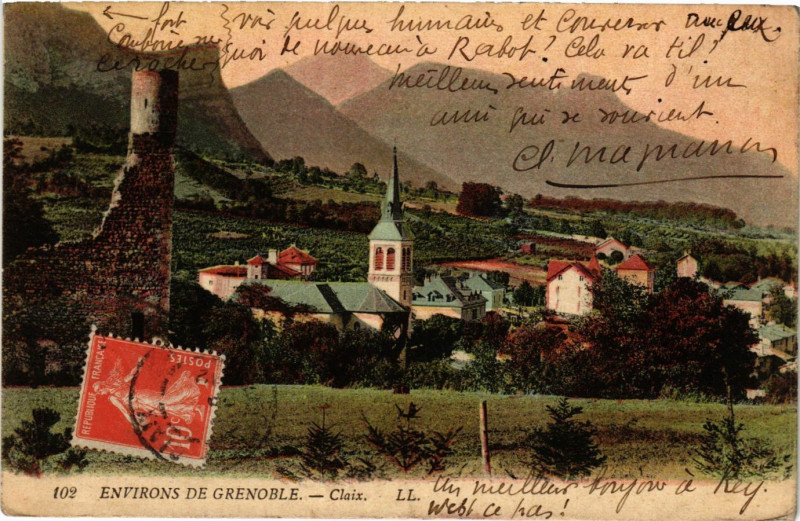 Carte postale ancienne Env. de Grenoble - Claix à Grenoble