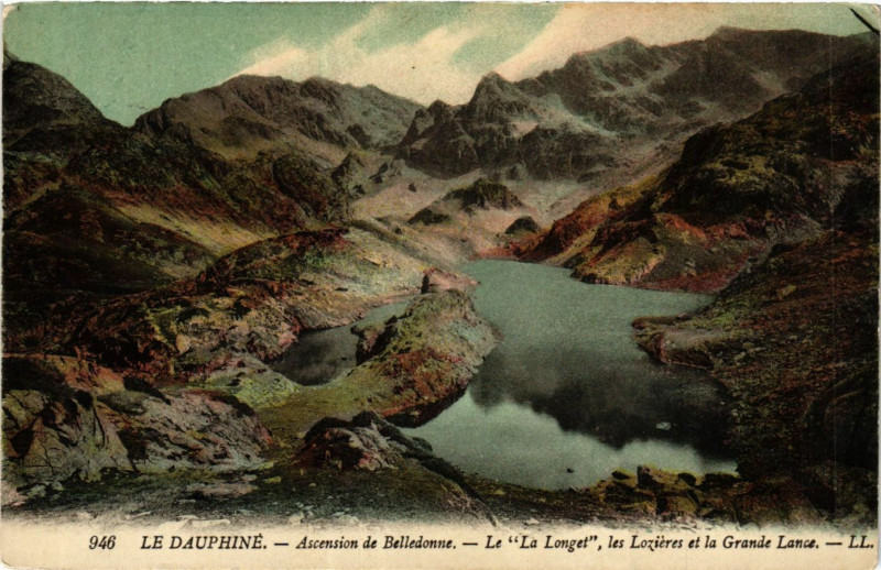 Carte postale ancienne Le Dauphiné-Ascension de Belledonne - Le La Longet les Lozieres à Oz