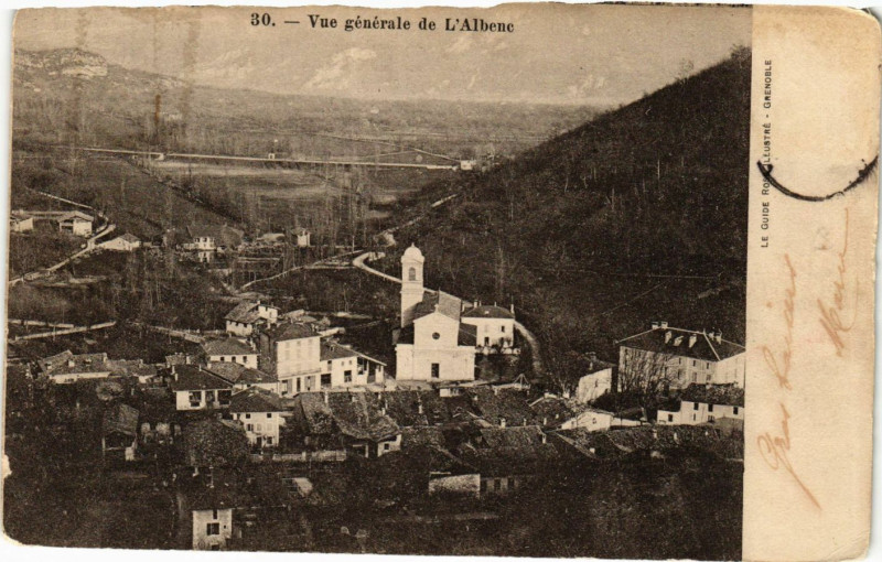 Carte postale ancienne Vue générale de L'Albenc à L'Albenc