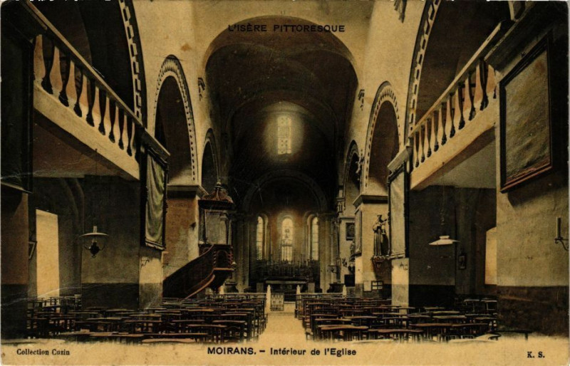 Carte postale ancienne L'Isere Pittoresque - Moirans - Intérieur de l'Eglise à Moirans