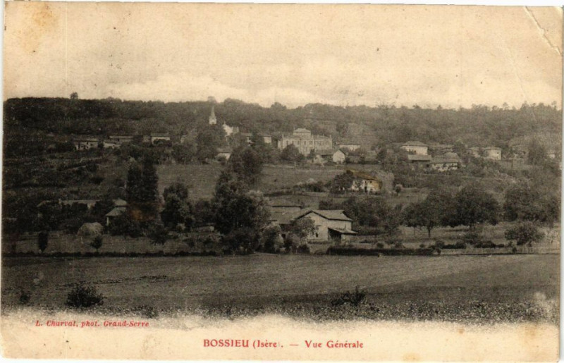 Carte postale ancienne Bossieu - Vue générale à Bossieu