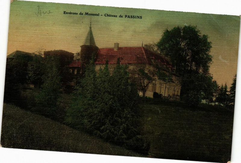 Carte postale ancienne Env. de Morestel - Chateau de Passins à Morestel