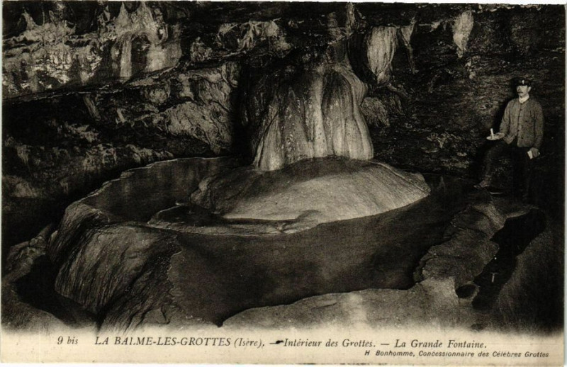 Carte postale ancienne La Balme-les-Grottes - Intérieur des Grottes - La Grande... à La Balme-les-Grottes