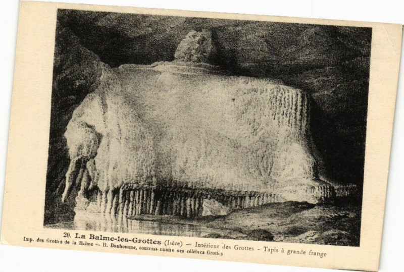 Carte postale ancienne La Balme-les-Grottes - Intérieur des Grottes - Tapis a à La Balme-les-Grottes