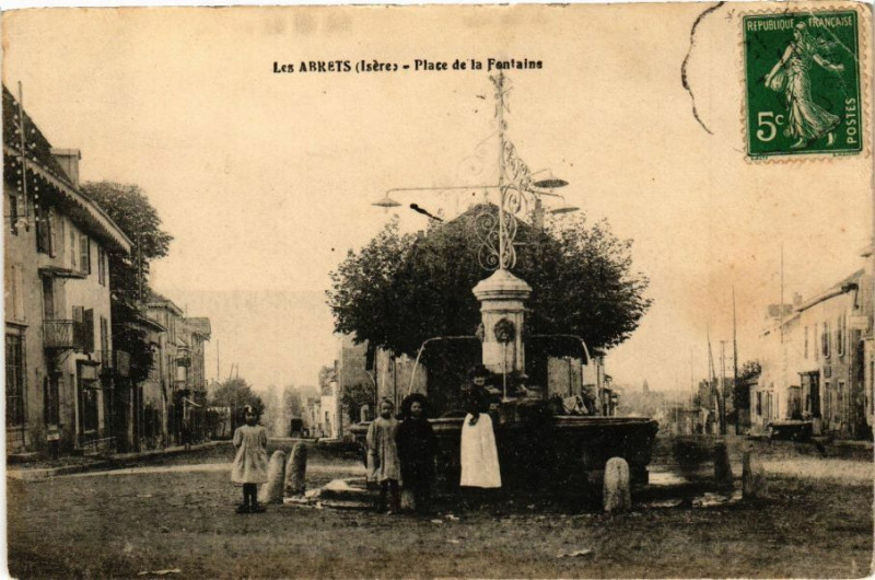 Carte postale ancienne Les Arrets - Plage de la Fontaine à Fontaine