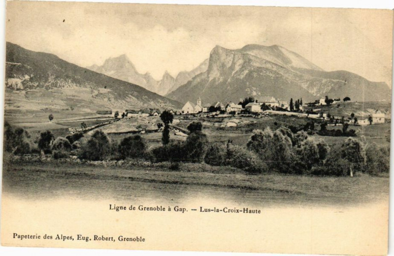Carte postale ancienne Ligne de Grenoble a Gap - Lus-la-Croix-Haute à Grenoble