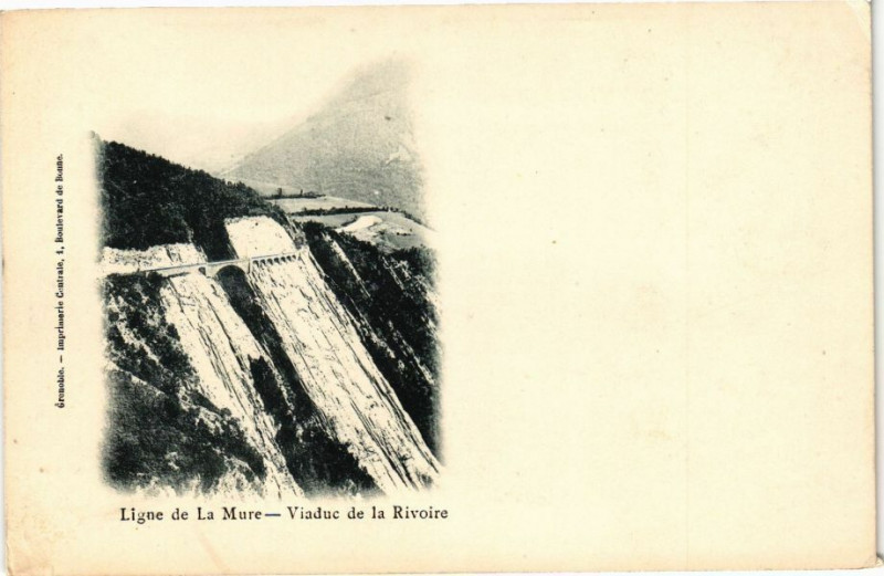 Carte postale ancienne Ligne de La Mure - Viaduc de la Rivoire à La Mure
