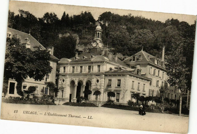 Carte postale ancienne Uriage - L'Etablissement Thermal