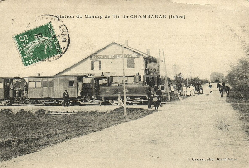 Carte postale ancienne Station du Champ de Tir de Chambaran