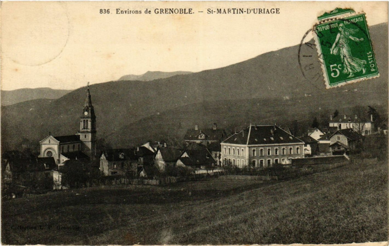Carte postale ancienne Grenoble - St-Martin-D'Uriage à Grenoble