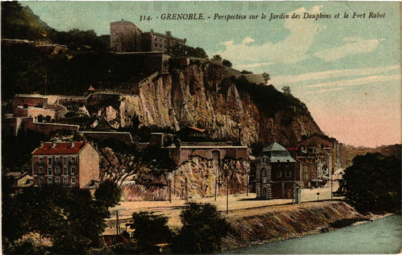 Carte postale ancienne Grenoble - Perspective sur le Jardin à Grenoble