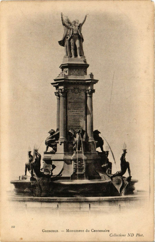 Carte postale ancienne Grenoble - Monument du Centenaire à Grenoble