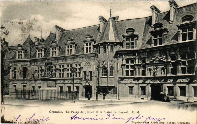 Carte postale ancienne Grenoble - Le Palais de Justice à Grenoble