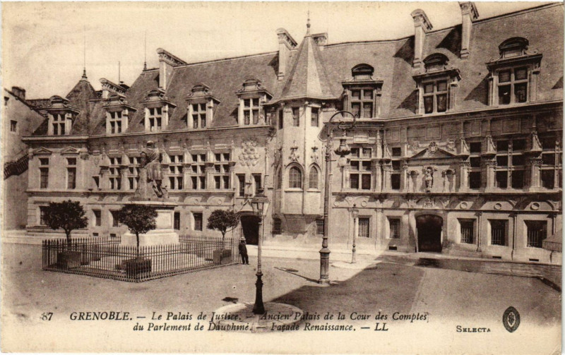 Carte postale ancienne Grenoble - Le Palais de Justice à Grenoble