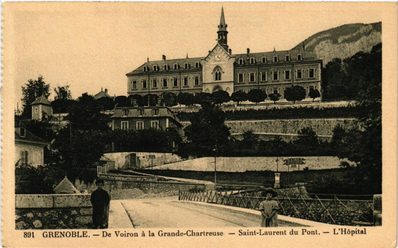 Carte postale ancienne Grenoble - De Voiron a la Grande-Chartreuse à Grenoble