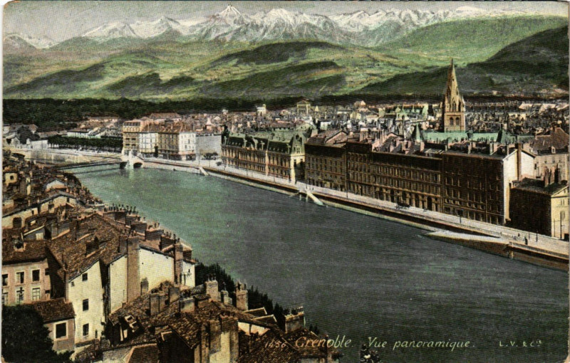Carte postale ancienne Grenoble - Vue panoramique à Grenoble