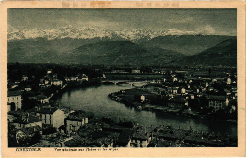 Carte postale ancienne Grenoble - Vue générale à Grenoble