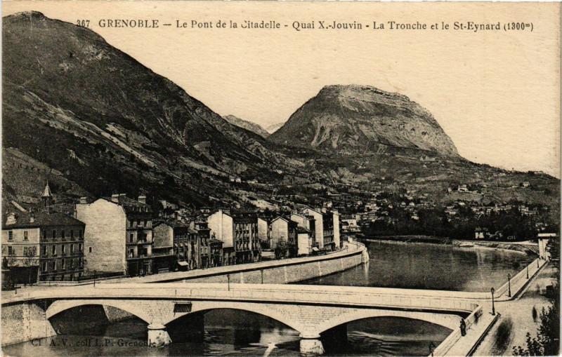 Carte postale ancienne Grenoble - Le Pont-de-la Citadelle à Grenoble